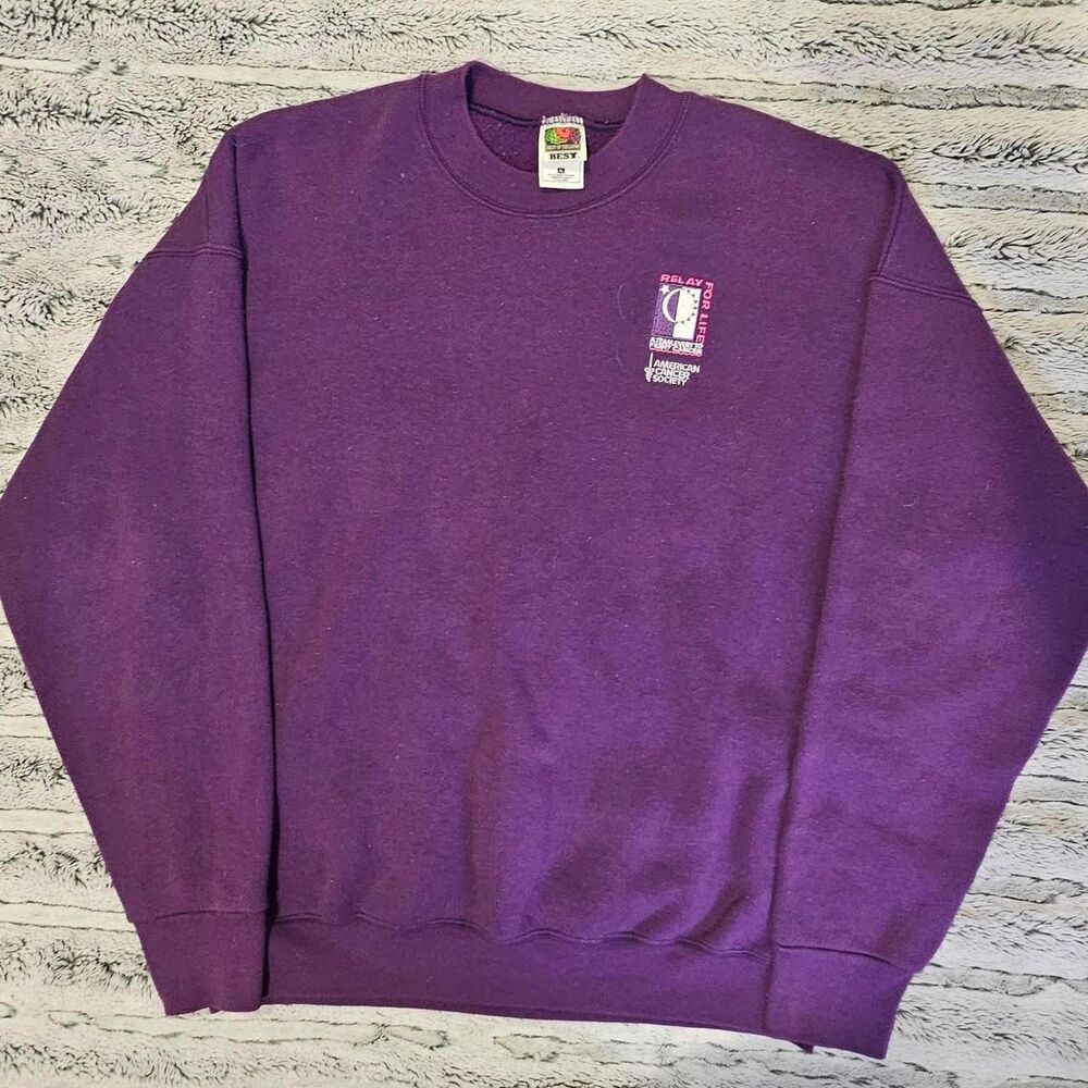 Fruit-of-the-loom Men's Purple Sweatshirt